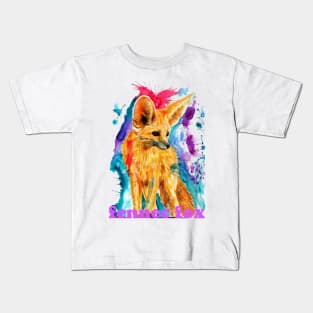 fennec fox watercolor Kids T-Shirt